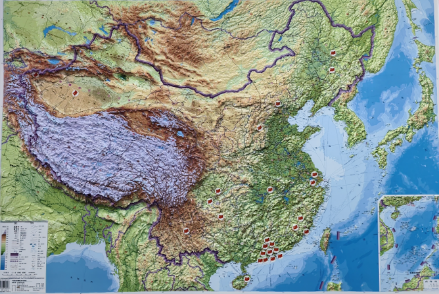 图中红旗为培训班已开设的地点